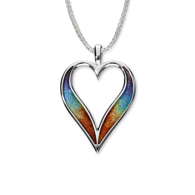 Astin Sterling Silver Small Heart Pendant with Enamel EP487