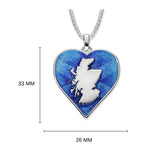 Scottish Heart Enamel Pendant EP508