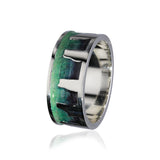 Standing Stones Silver Enamel Ring ER164