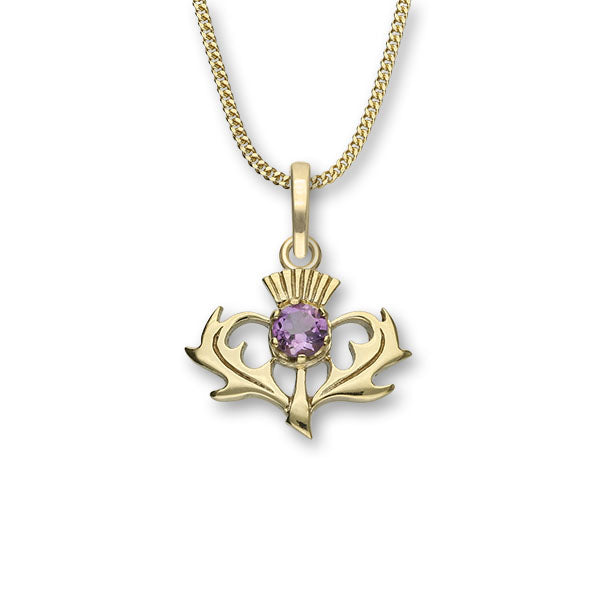 Thistle Silver Pendant CP7 Amethyst