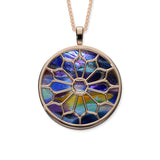 St Magnus Rose Window 9ct Rose Gold Glass Pendant