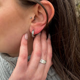 Celtic Silver Hoop Earring E2243