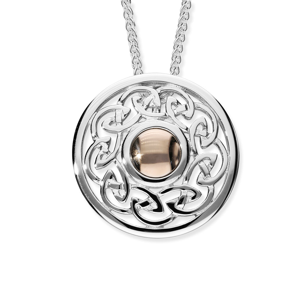 Silver and rose gold pendant sale