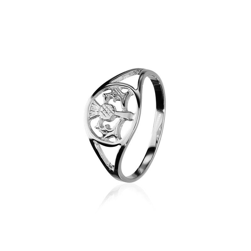 Thistle Silver Ring R75