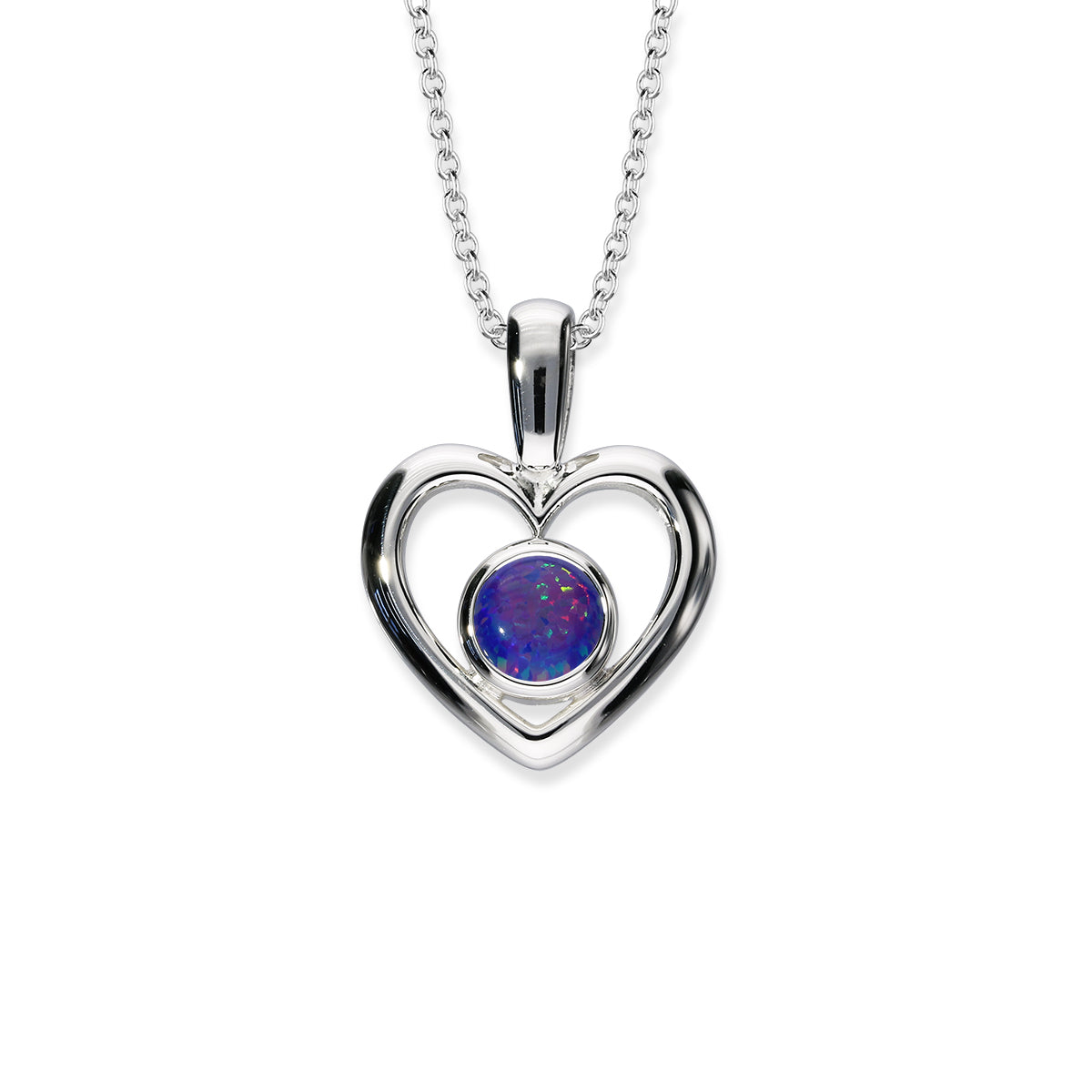 Harlequin Silver Pendant SP270 White Opal