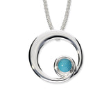 December Birthstone Silver Pendant SP280
