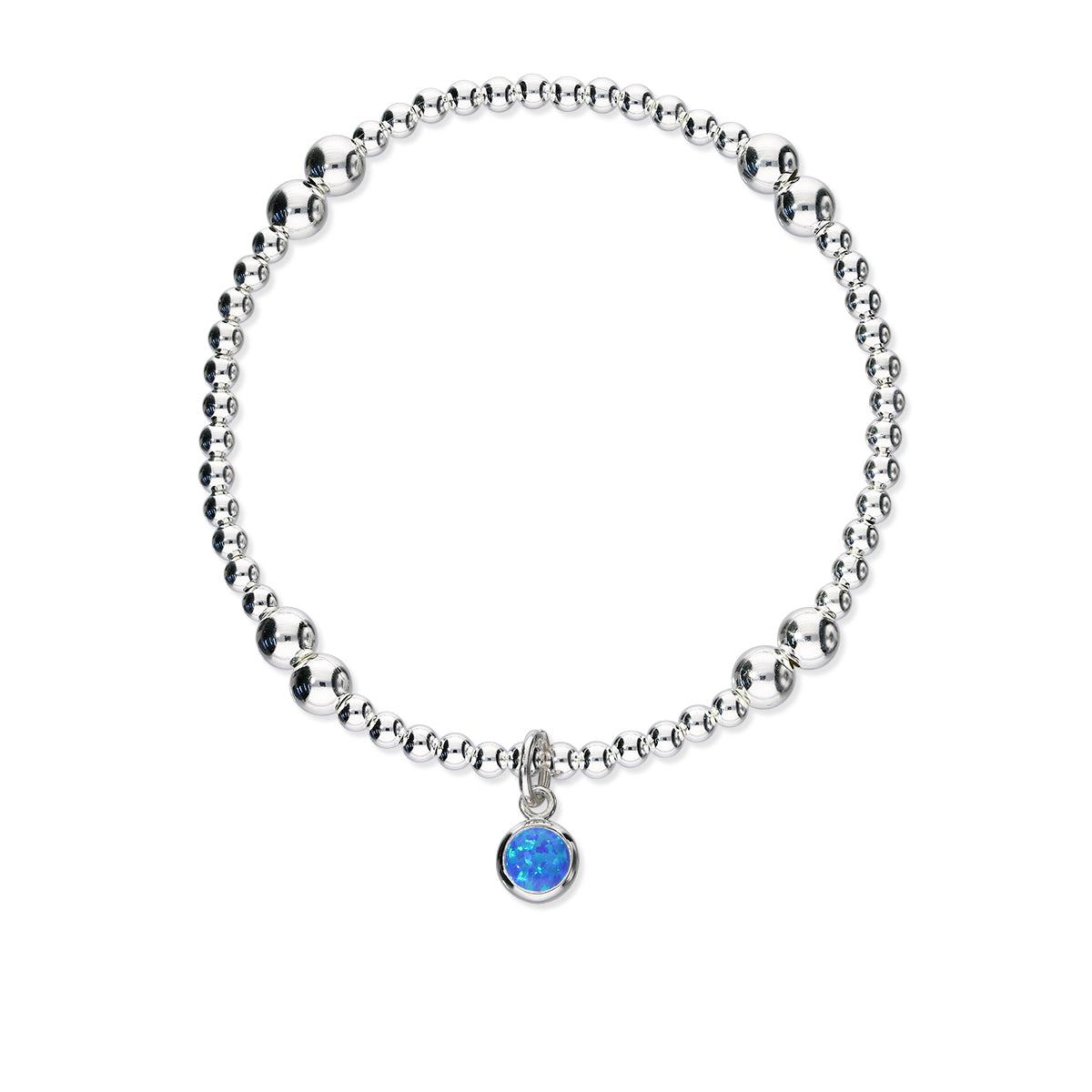 Harlequin Silver Stretch Bracelet SSBL11