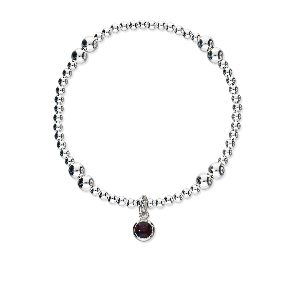 Harlequin Silver Stretch Bracelet SSBL11