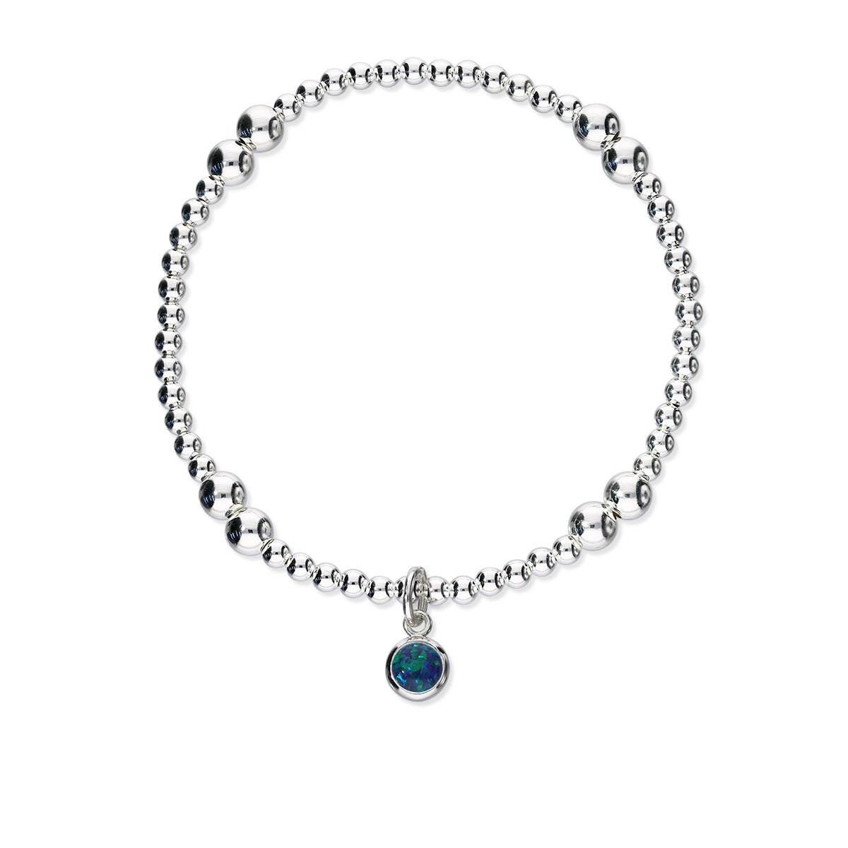 Harlequin Silver Stretch Bracelet SSBL11