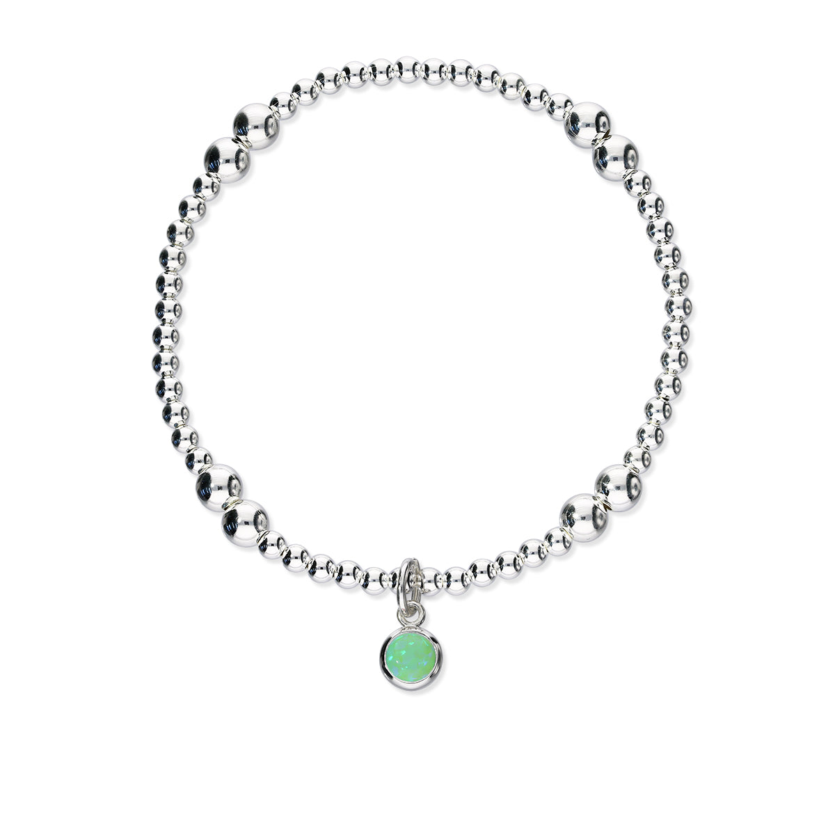 Harlequin Silver Stretch Bracelet SSBL11