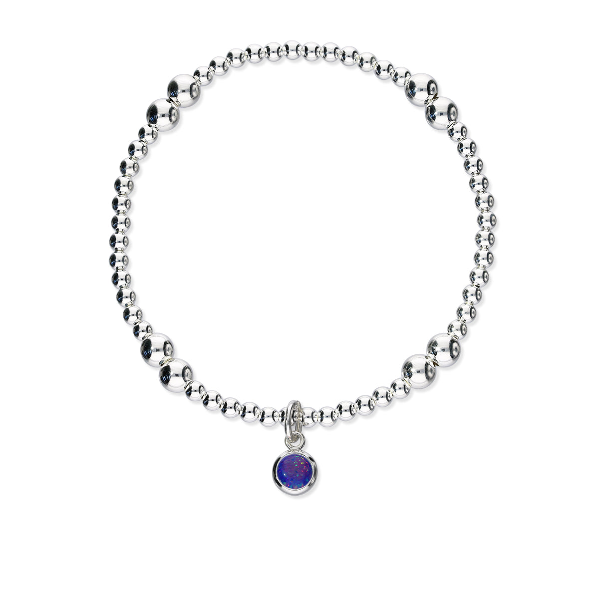 Harlequin Silver Stretch Bracelet SSBL11