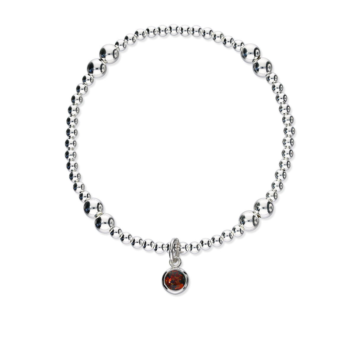 Harlequin Silver Stretch Bracelet SSBL11