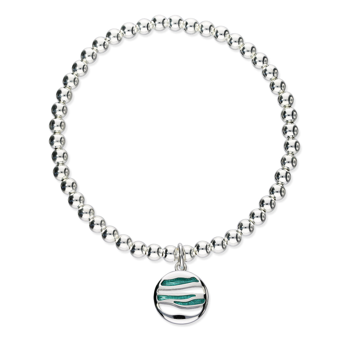 Orbit Silver Stretch Enamel Bracelet SSEBL02