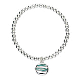 Orbit Silver Stretch Enamel Bracelet SSEBL02