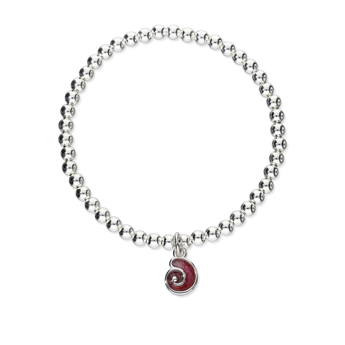 Tranquillity Silver Stretch Enamel Bracelet SSEBL04