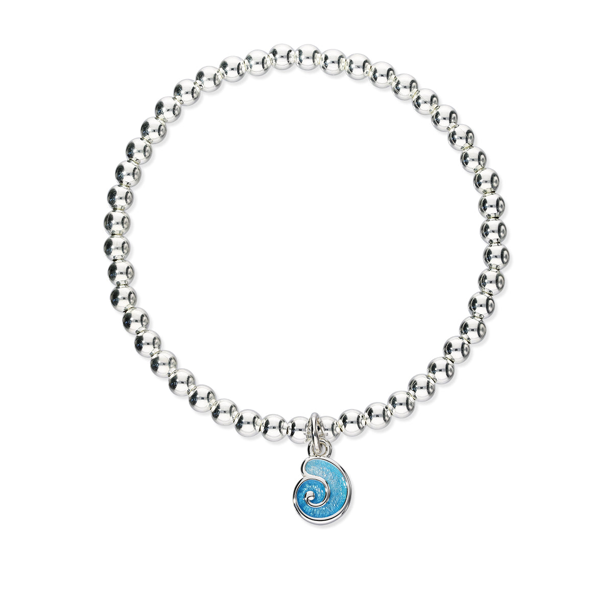 Tranquillity Silver Stretch Enamel Bracelet SSEBL04