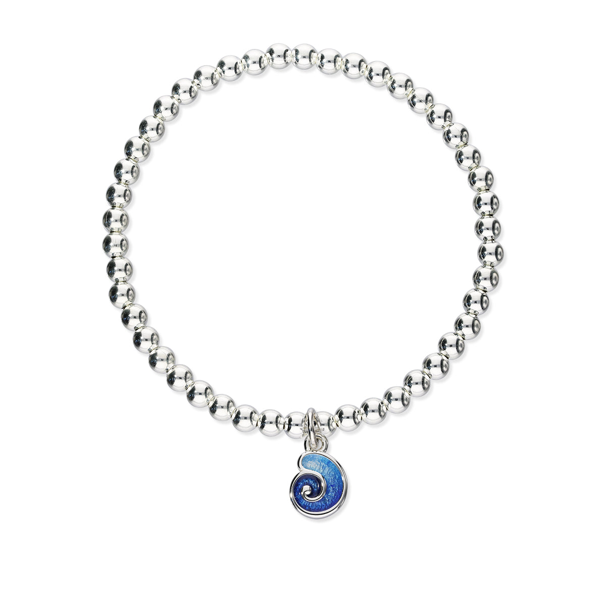 Tranquillity Silver Stretch Enamel Bracelet SSEBL04