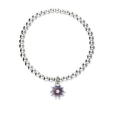 Primrose Silver Stretch Enamel Bracelet SSEBL05