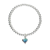 Leah Silver Stretch Enamel Bracelet SSEBL06