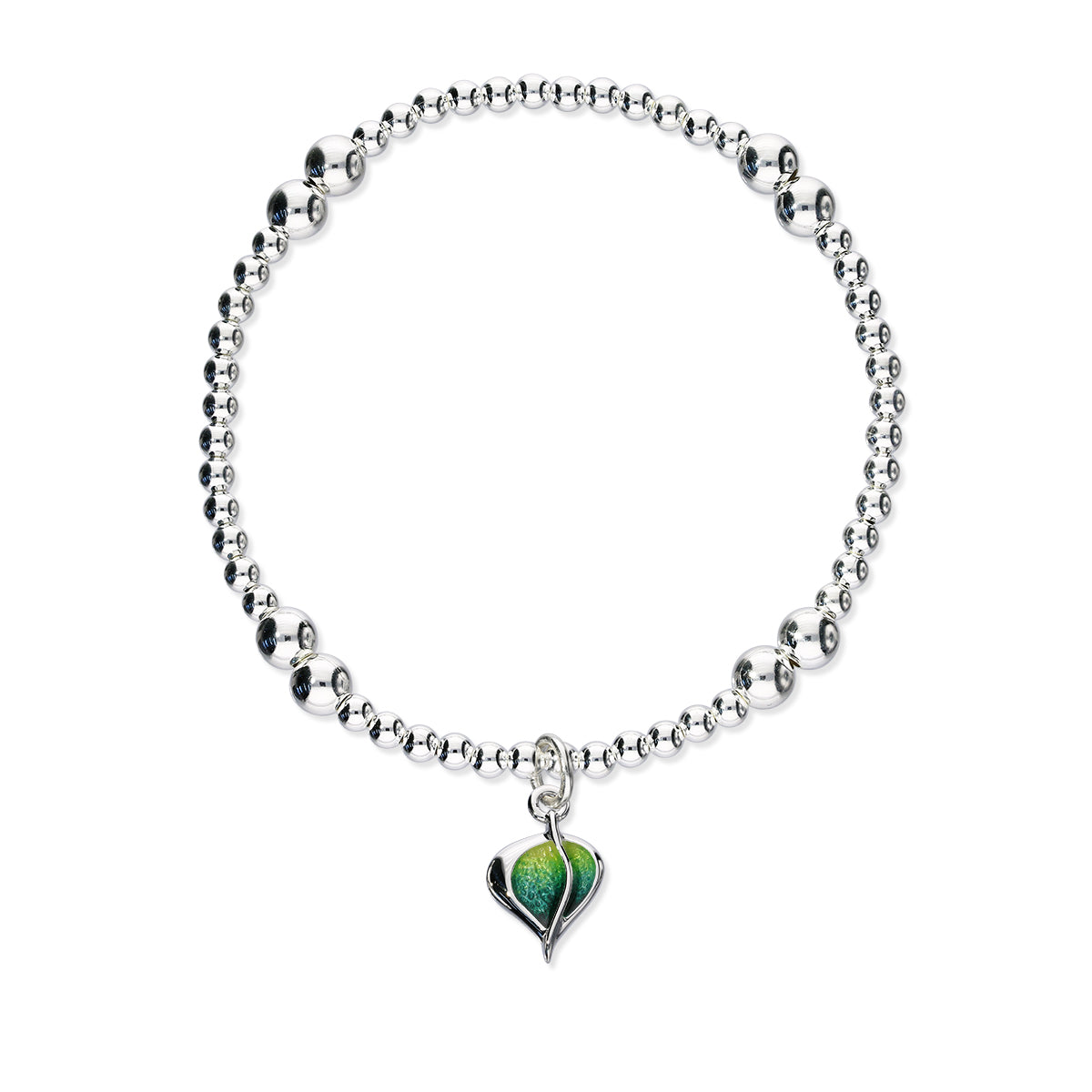 Leah Silver Stretch Enamel Bracelet SSEBL06
