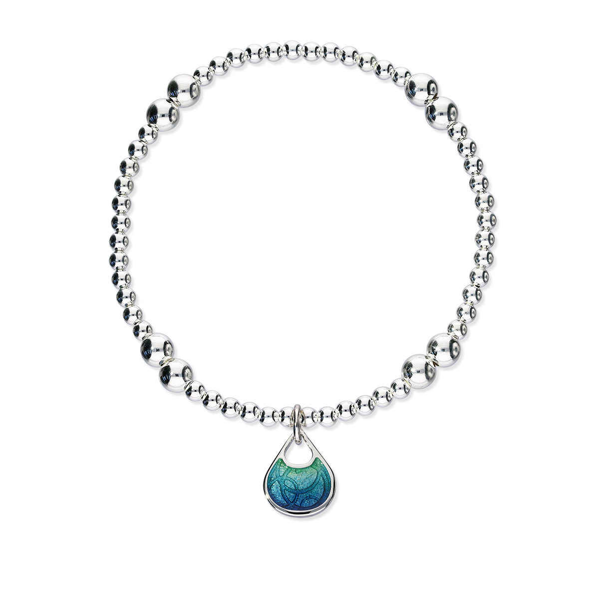 Elements Silver Stretch Enamel Bracelet SSEBL09