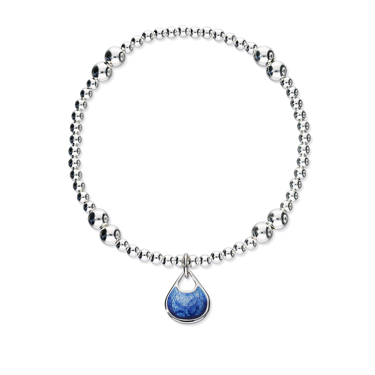 Elements Silver Stretch Enamel Bracelet SSEBL09