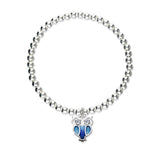 Nature in Flight Silver Stretch Enamel Bracelet SSEBL11