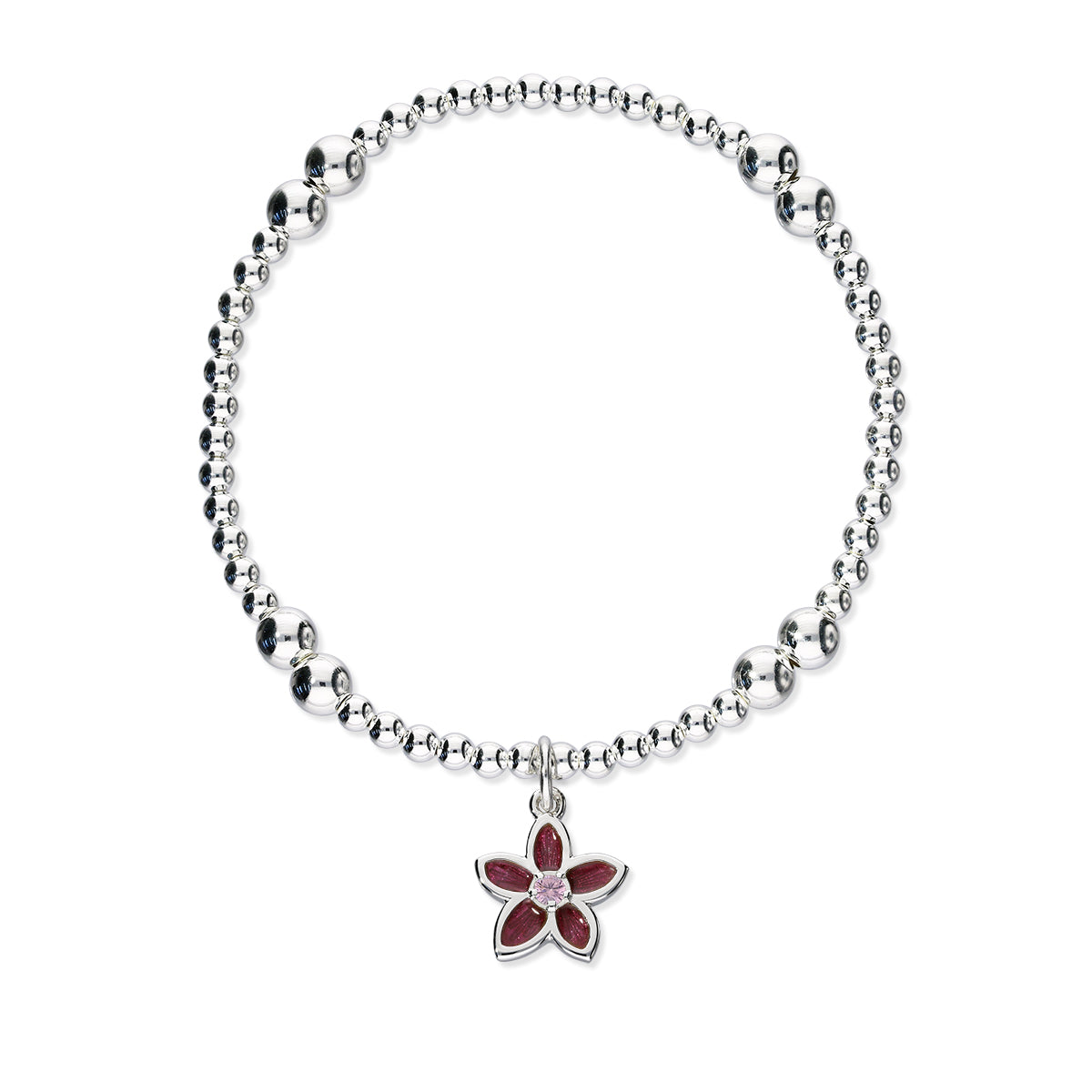 Happy Valley Silver Stretch Enamel Bracelet SSEBL12