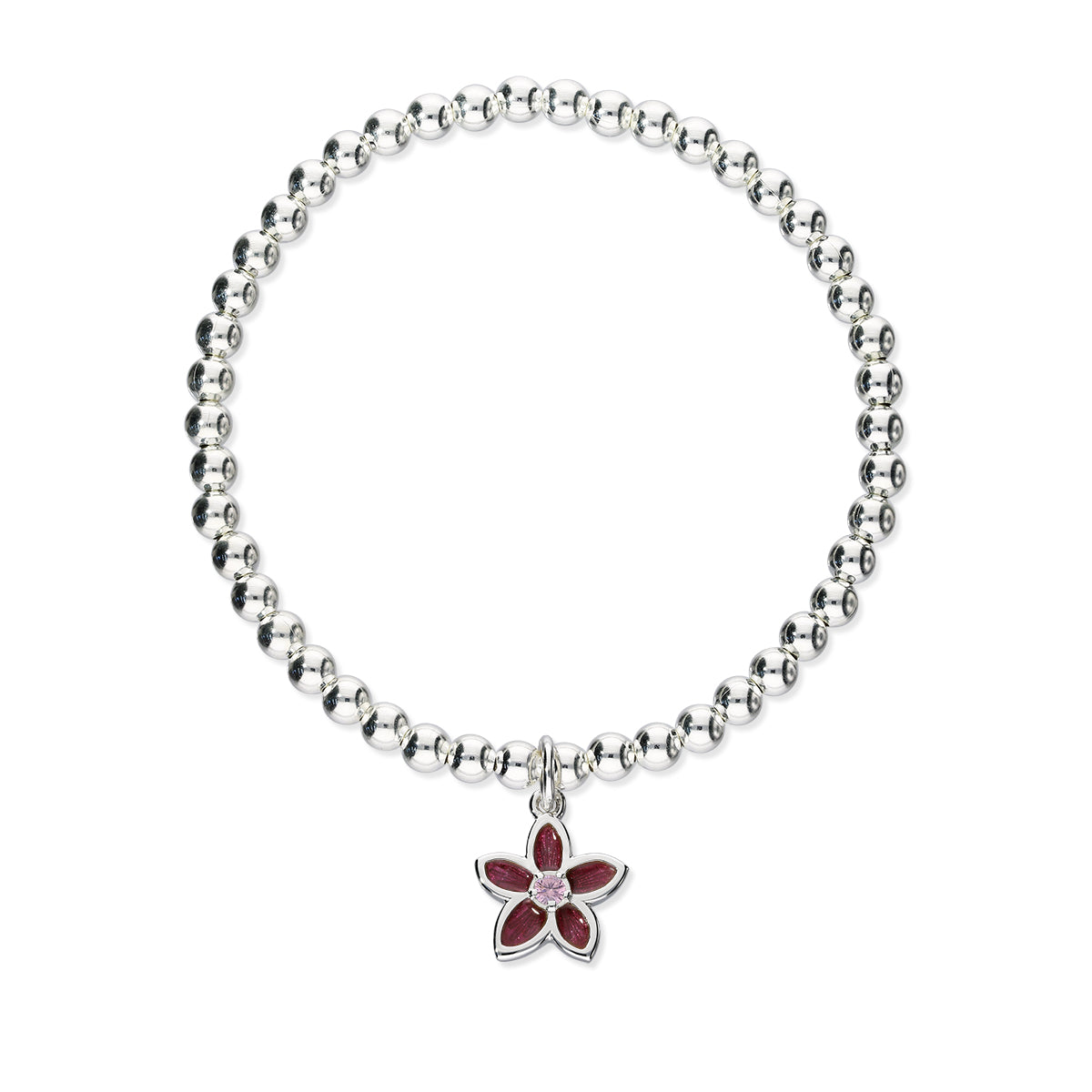 Happy Valley Silver Stretch Enamel Bracelet SSEBL12