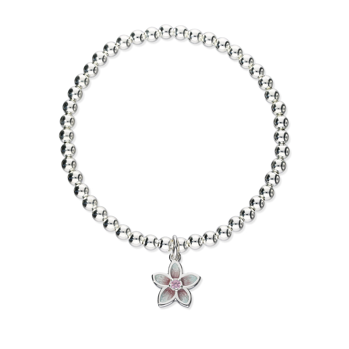 Happy Valley Silver Stretch Enamel Bracelet SSEBL12