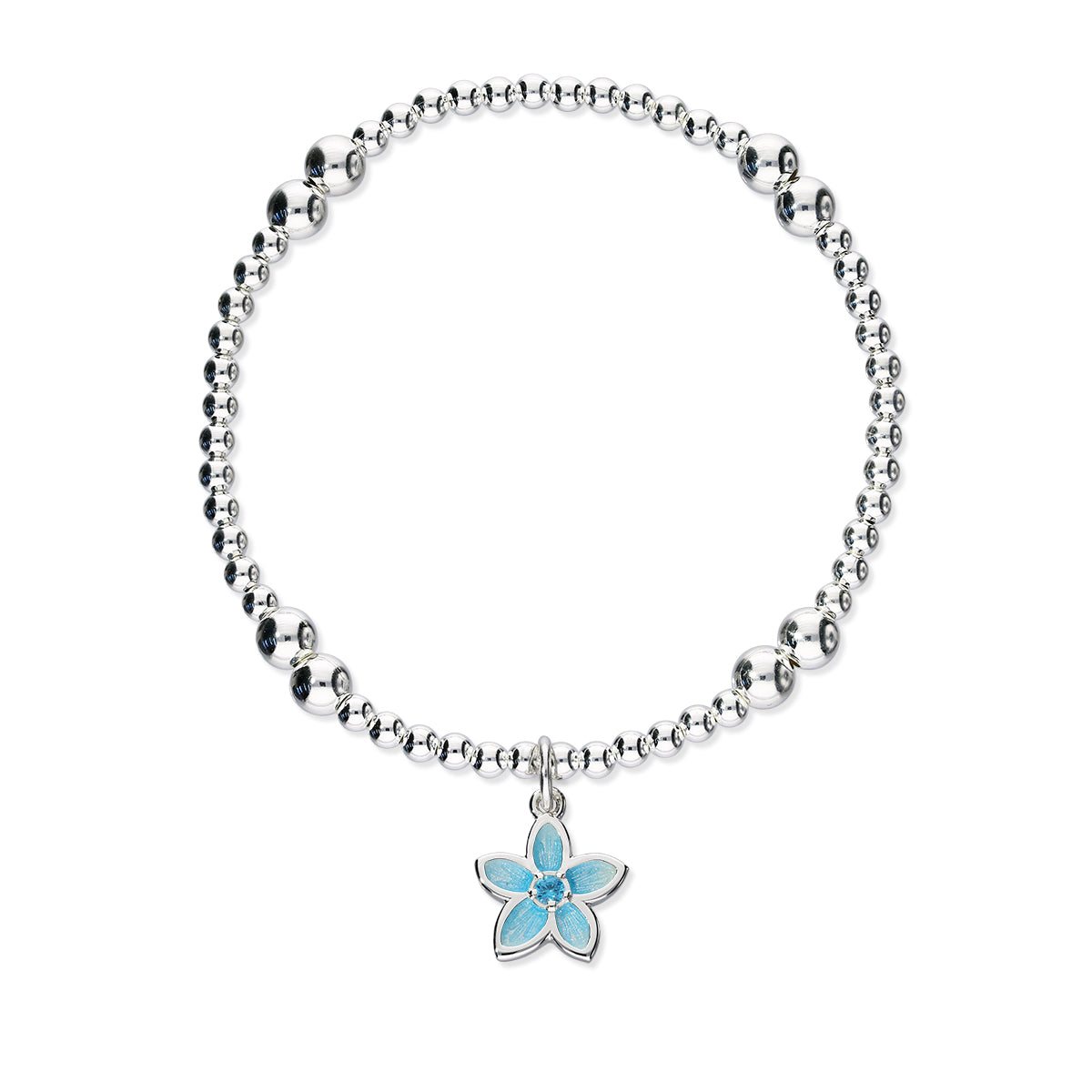 Happy Valley Silver Stretch Enamel Bracelet SSEBL12