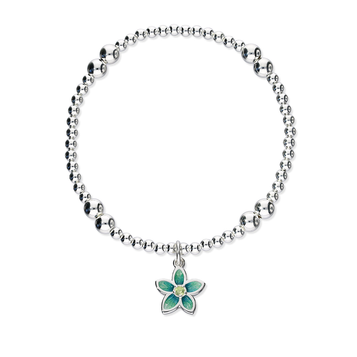 Happy Valley Silver Stretch Enamel Bracelet SSEBL12