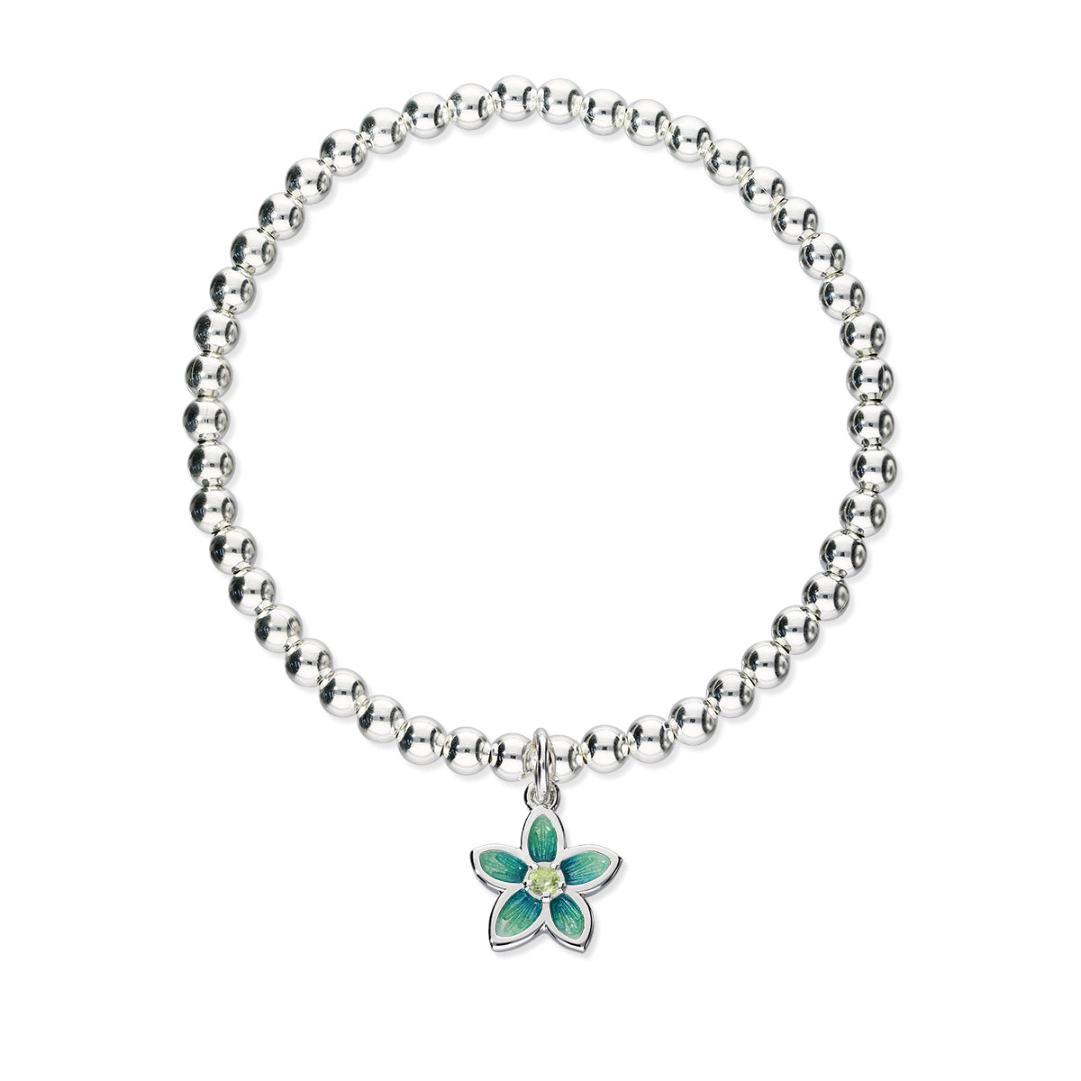 Happy Valley Silver Stretch Enamel Bracelet SSEBL12