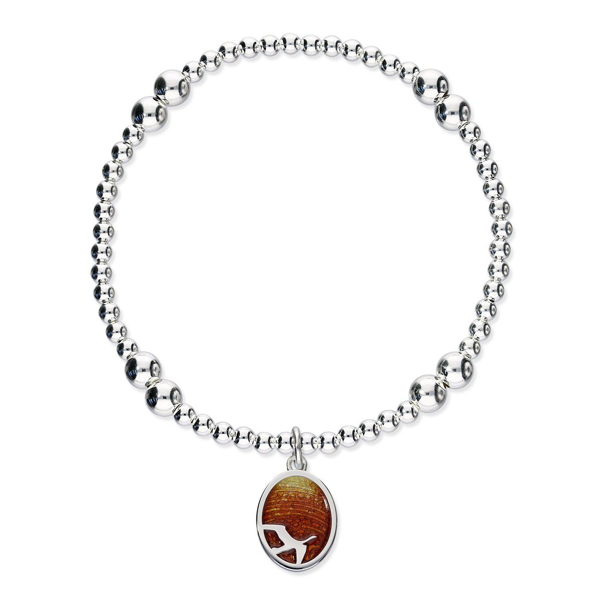 Georgia Allan Silver Stretch Enamel Bracelet SSEBL01