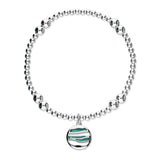 Orbit Silver Stretch Enamel Bracelet SSEBL02