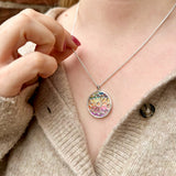 St Magnus Rose Window Silver Glass Pendant