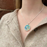 St Magnus Rose Window Silver Glass Pendant