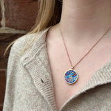 St Magnus Rose Window 9ct Rose Gold Glass Pendant