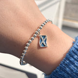 Saltire Silver Stretch Enamel Bracelet SSEBL13