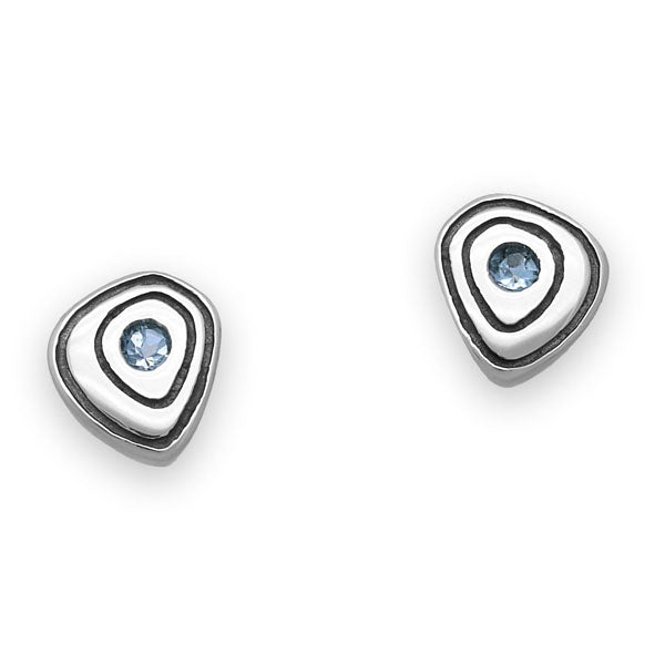 Simply Stylish Silver Earrings CE126 Blue Topaz