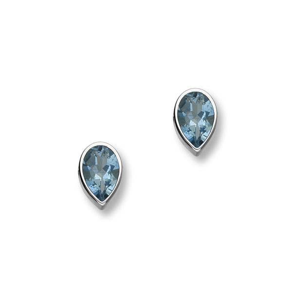 March Birthstone Silver Earrings CE354 Aquamarine