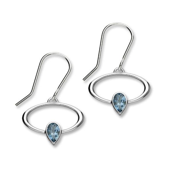 March Birthstone Silver Earrings CE355 Aquamarine