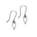 May Birthstone Silver Earrings CE357