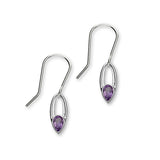 February Birthstone Silver Earrings CE404