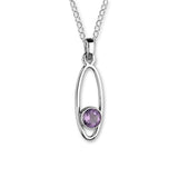 February Birthstone Silver Pendant CP302