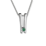 May Birthstone Silver Pendant CP333