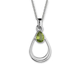 August Birthstone Silver Pendant CP335