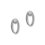 April Birthstone Silver Earrings DE112
