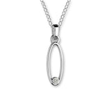April Birthstone Silver Pendant DP90