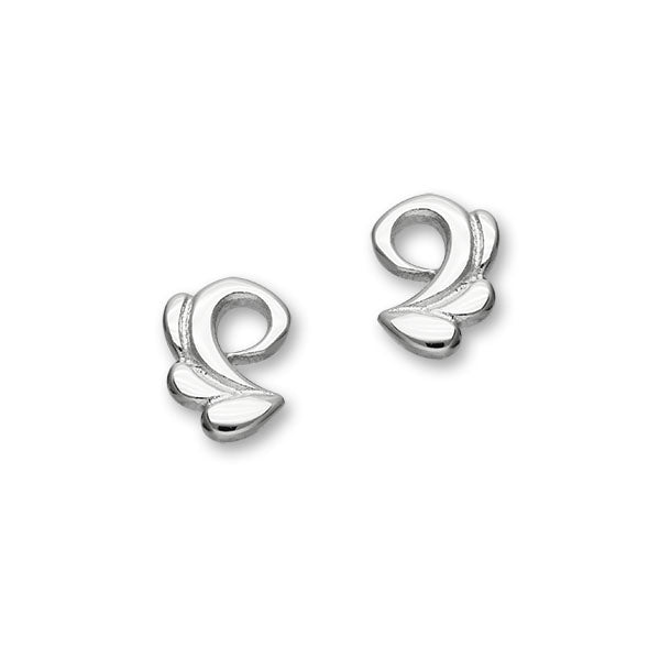 Trendy Twirls Sterling Silver Swirl Stud Earrings, E1090
